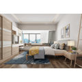 Modern PVC Particle Board Closet Furniture Bedroom Wardrobe with E1 Standard